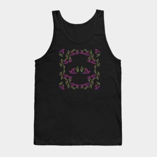 floral pattern of hand drawn flowers sketch elements illustration Tank Top